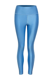 Blue metallic leggings